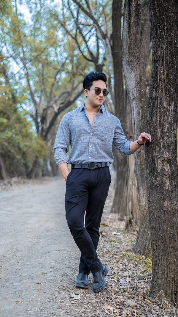 REGULAR FIT LINEN SHIRT